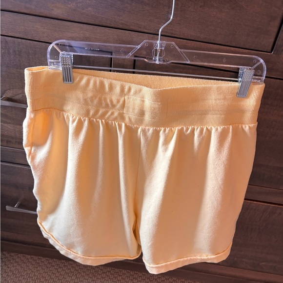High Waist Yellow Relaxed Fit Shorts - Picture 2 of 6